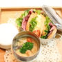 カレークリームシチューとサンドイッチのお弁当