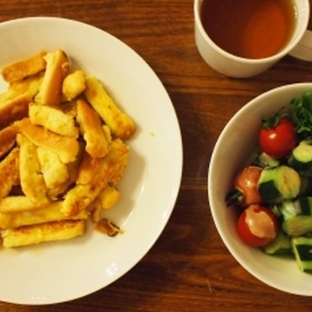 良い朝だね☆パンみみのフレンチトースト
