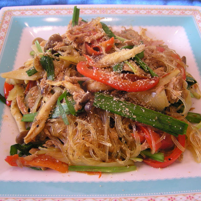 野菜たっぷり！！春雨のスパイシー味噌チャプチェ