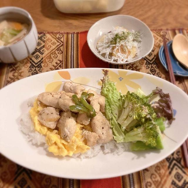 え！記録してない！金曜日のてりたま丼　晩ごはん
