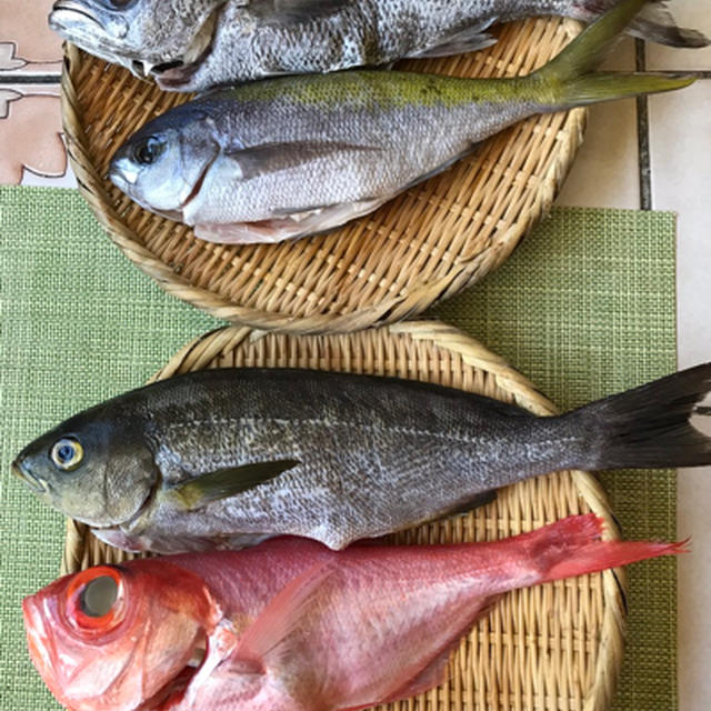 魚のお取り寄せ＿6月　　♪金目鯛の湯引きと煮付け♪