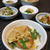 休肝日 ・ あぶら麩の卵とじ丼と塩もみ野菜の納豆昆布和え