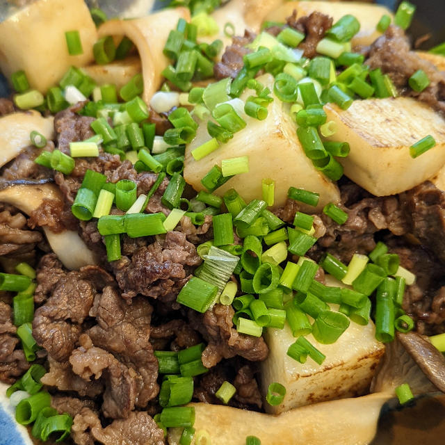 牛肉とはちみつエリンギソテー