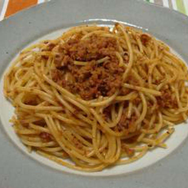 どんよりとした曇り空　　たこのラグーパスタ