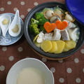 タラと冬野菜の蒸し鍋ホワイトペパーでピリリ洋風タレ