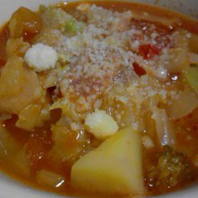 朝食　『お野菜たっぷりミネストローネ』