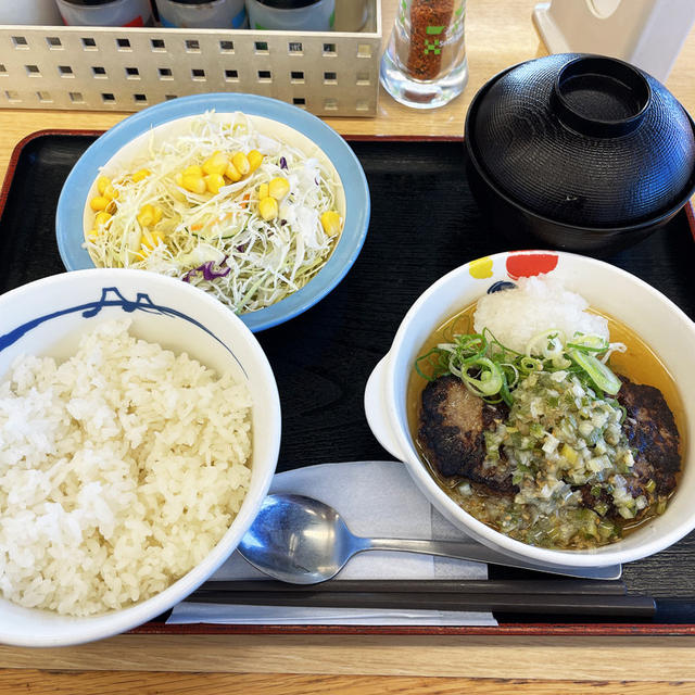 ネギおろしハンバーグ定食を食べる 〜松屋・期間限定〜