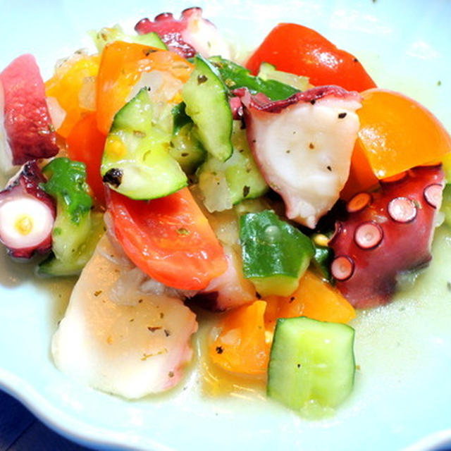 タコときゅうりとトマトのバルサミコ酢マリネ By Masakohimeさん レシピブログ 料理ブログのレシピ満載