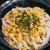 市販の明太子ソースで作る揚げ玉明太うどん