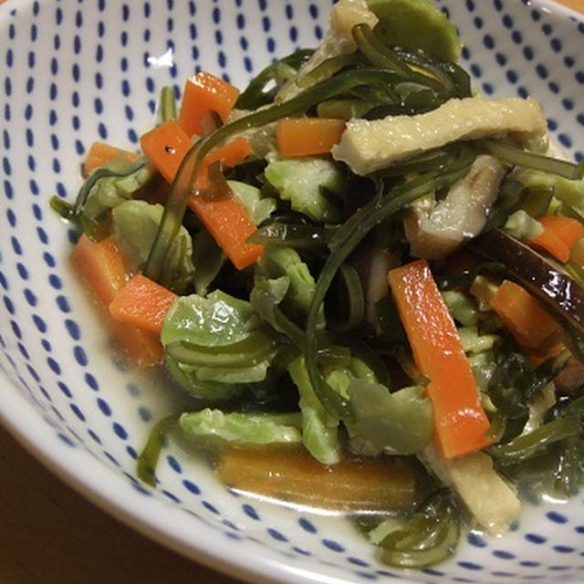 切り昆布とうち豆の煮もの