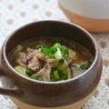 黒豚とさつまいものスープ。ほか、おいしい秋レシピ（料理教室レシピ）。