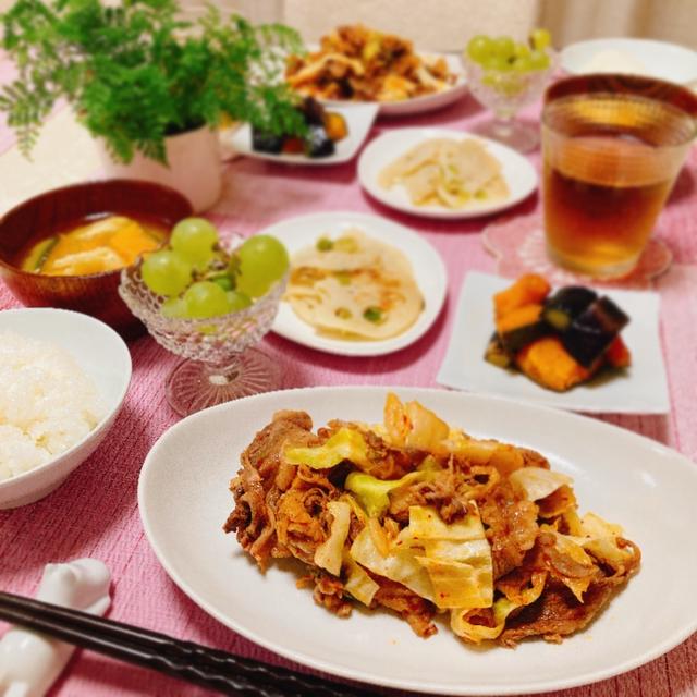 牛キムチの夕ご飯