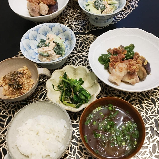 豚肉となす、ピーマンの揚げだし風