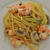 松茸風味のエビパスタ