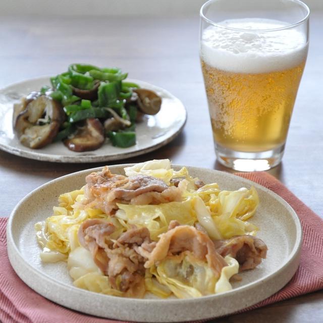 「豚こまとキャベツのピリ辛みそ炒め」献立/食費節約/おうち居酒屋家飲みレシピ