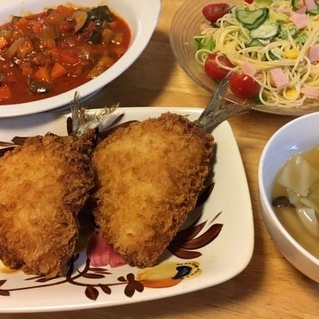 昨夜は夏野菜のトマト煮など～