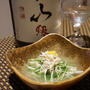 蟹と水菜のお浸し、富山湾海鮮鍋、蟹味噌焼き
