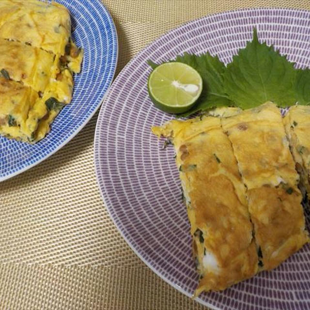 我が家の定番 納豆オムレツと「もしかしてシンピジウムの花芽？」