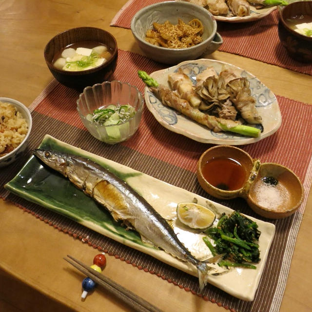 新秋刀魚＆肉巻アラカルトの晩ご飯　と　素敵ランチ♪