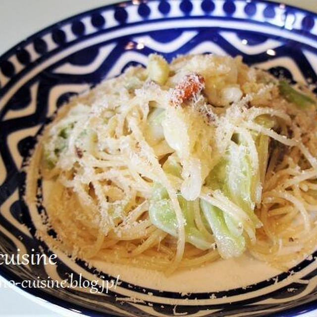 或る日のランチ☆アンチョビキャベツのスパゲッティ☆