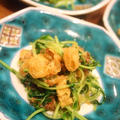 豆苗と揚げのにんにくかつお炒め