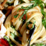 Mushroom and Basil Pastaなめたけとバジルのパスタ、隠し味は。。。