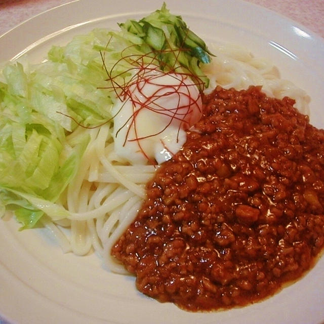 冷やし肉味噌うどん