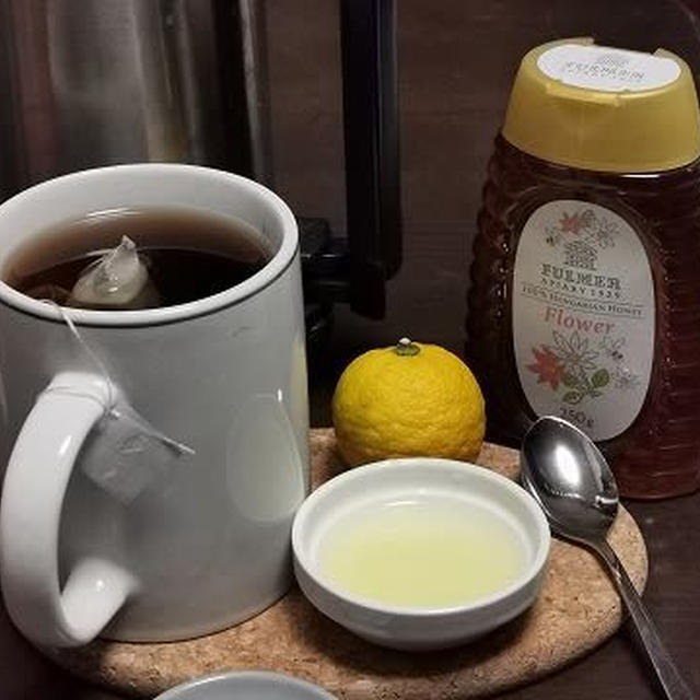 今日のドリンク♪ 柚子＆はちみつ入りのアールグレイ紅茶