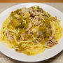 高菜漬けと豚肉のパスタ