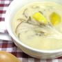 さつまいもと舞茸の豆乳味噌スープ