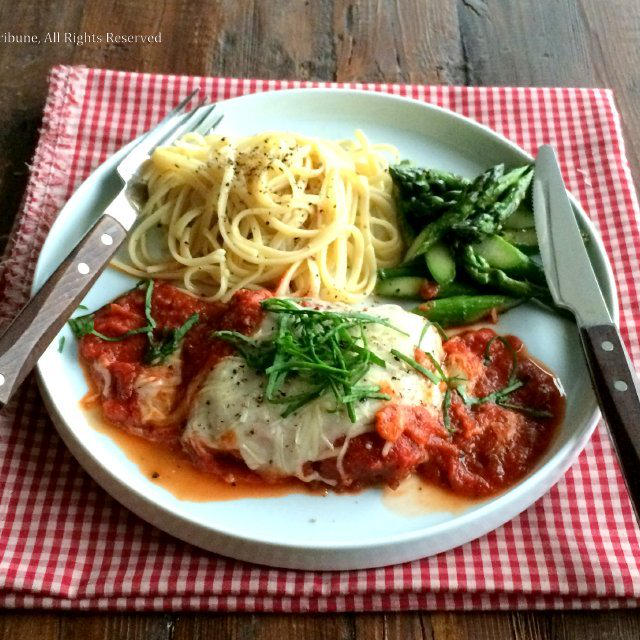 Koya Tofu “Chicken” Parmesan高野豆腐“チキン”パルメザン