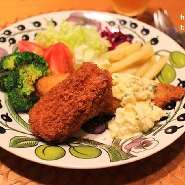 『コロッケ＆フライ』のワンプレート夜ごはん。