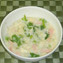 菜の花と魚肉ソーセージのおじや（雑炊）