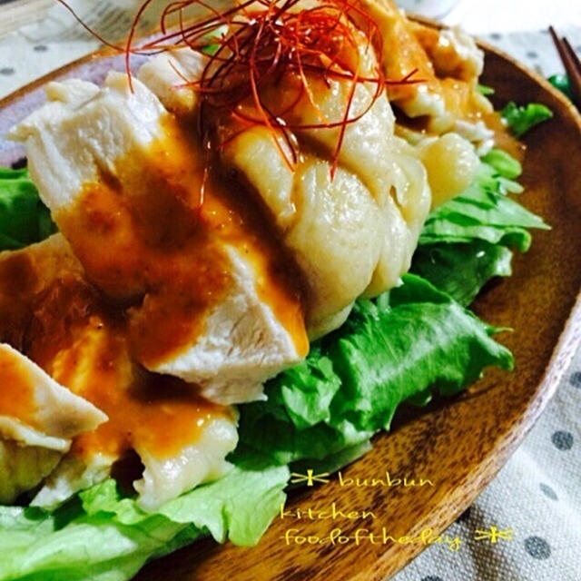 胸肉の蒸し鶏♡とっても便利です(^ ^)