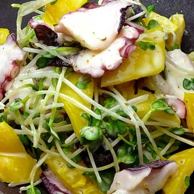 タコと野菜の柚子風味和え