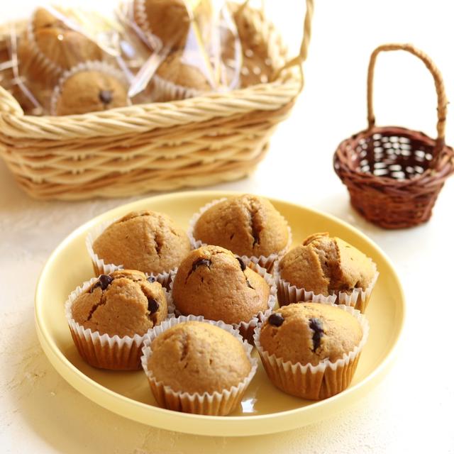 米粉のチョココーヒーオイルマフィンとスマホと連動しているキッチンスケールのご紹介