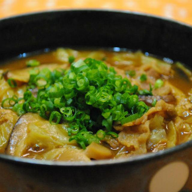 たっぷりキャベツの あったか カレーうどん ☆