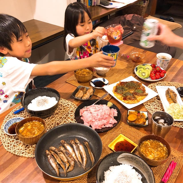中間テスト対策晩御飯です「まぐろのたたき丼」