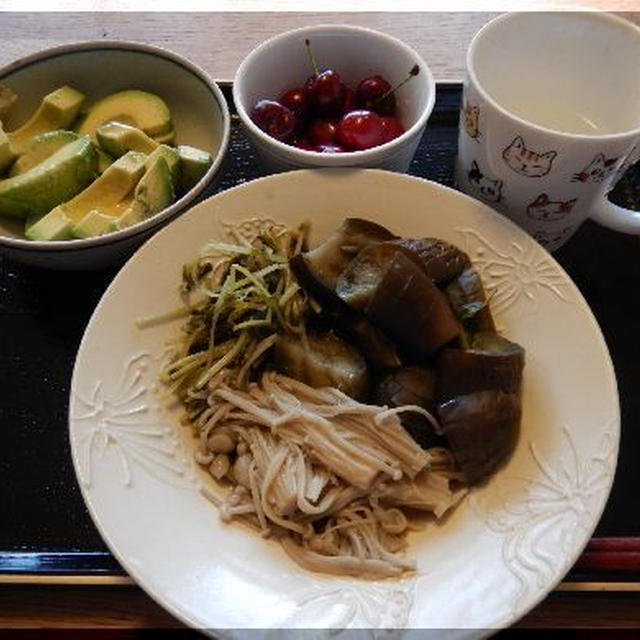 茄子と豆苗とえのきの煮浸し