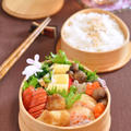 鱈の味噌バター焼きとエビのすり身のしのだ巻きのお弁当。 by shokoさん