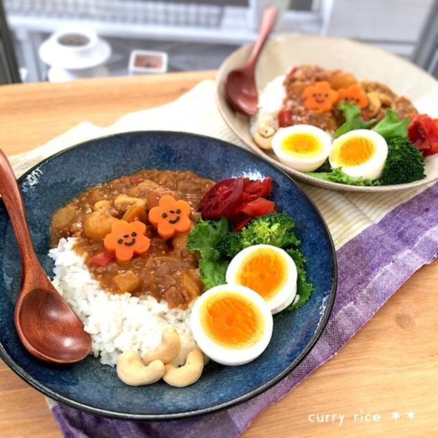 お花のカレーライス♩