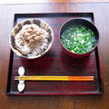 ネギ味噌汁の朝ごはん
