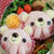 いちごミルクdeドットくまちゃんサンドのお弁当♪
