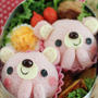 いちごミルクdeドットくまちゃんサンドのお弁当♪
