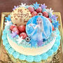 【これもひな祭りケーキ♪】エルサと雪の結晶ケーキ