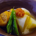 柚子胡椒とたらこを使った長芋の煮物