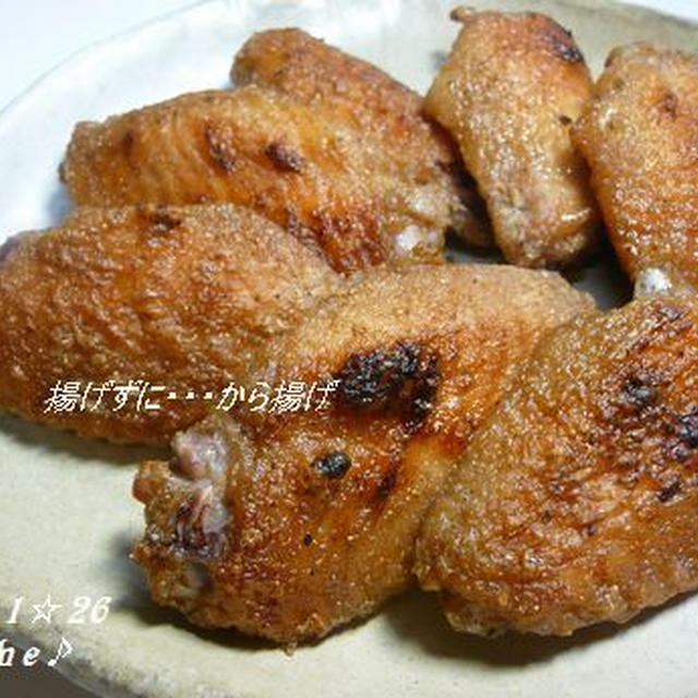 １☆２６　揚げずにから揚げ風＆ほうれん草・シメジ・・・♪