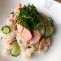 ✲鮭のきゅうりのちらし寿司✲脂ののった塩鮭の切り落としがあればぜひ