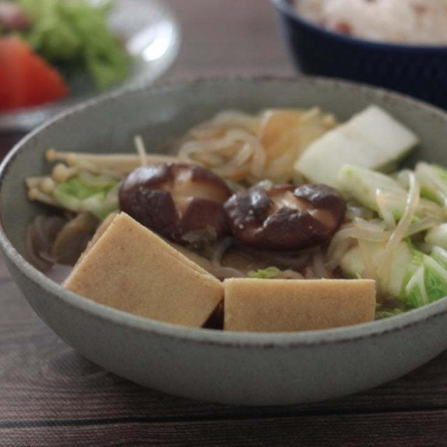肉はないけど満足♪白菜と高野豆腐のすきやき煮風とまごわやさしいダイエット献立