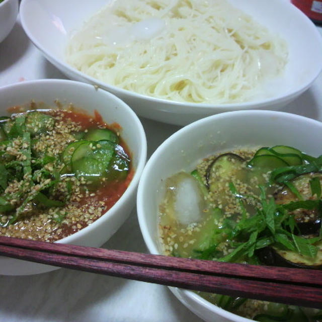 茄子とトマト2種の冷や汁